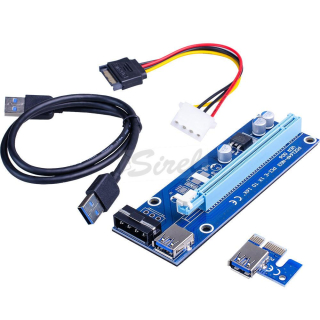 PCI-express x1 - x16 riser mining/rendering kit